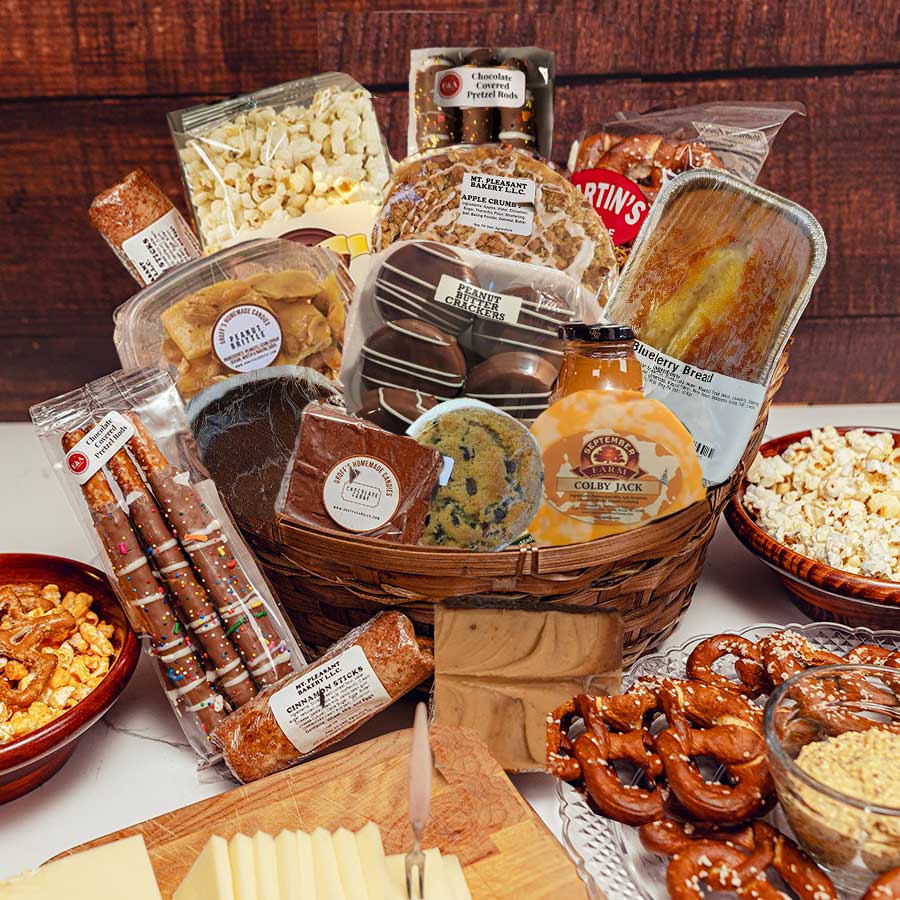Looking for the best gift baskets, our PA Dutch baked goods, chocolates, and gourmet foods are loved by everyone