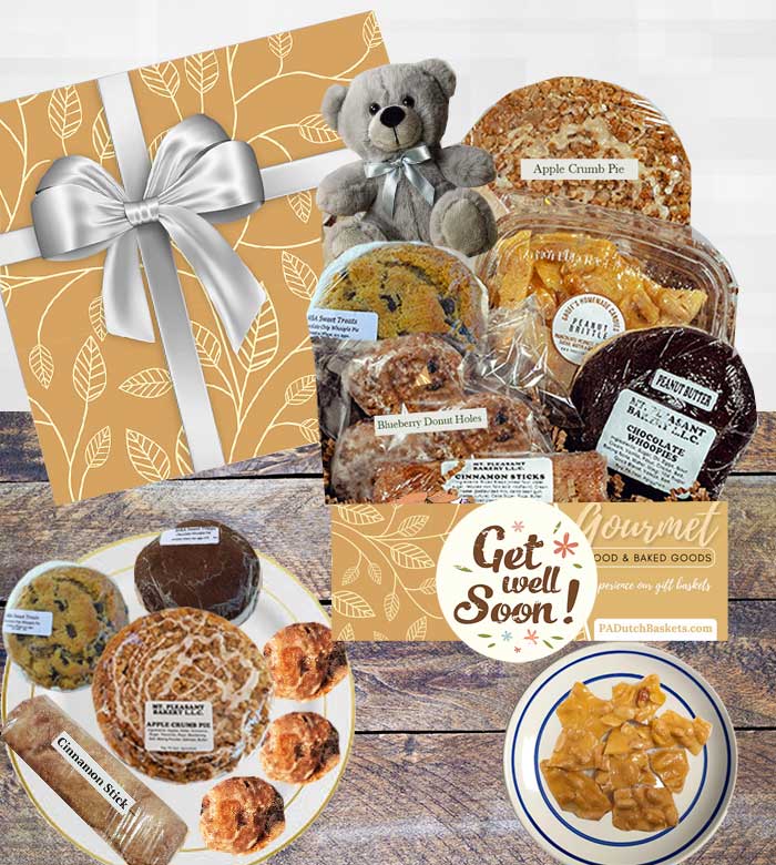 Our get well gifts are customized and offer baked goods from Lancaster PA that are loved by everyone that receives them