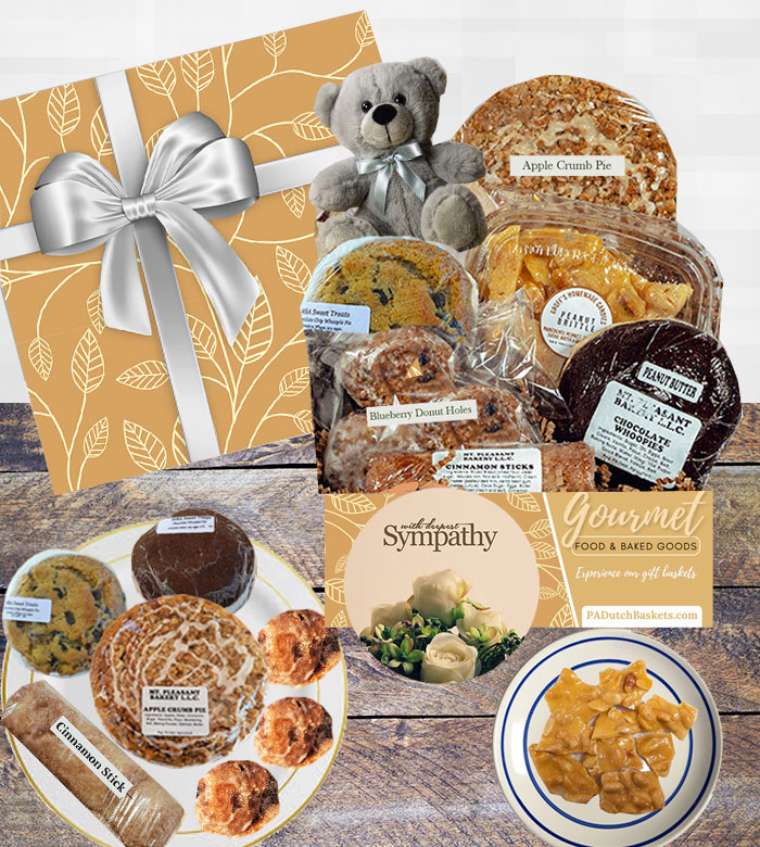 Our Sympathy gifts from Lancaster PA offer baked pies, whoopie pies, fudge, delicious bluebery bread and so much more