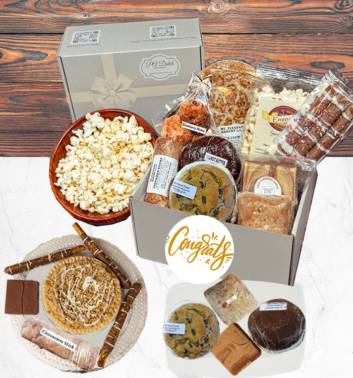 The perfect way to say congratulations graduate with our PA Dutch gourmet foods, baked goods and other treats that are customized and loved by everyone 