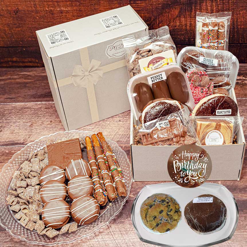 Our Chocolate Gift boxes comes from the Dutch in Lancaster PA and is one of our most popular gift boxes